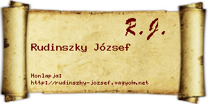 Rudinszky József névjegykártya