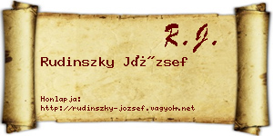 Rudinszky József névjegykártya