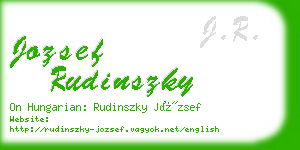 jozsef rudinszky business card
